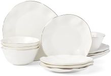Lenox 890713 Blue Bay White 12-Piece Dinnerware Set
