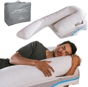 MedCline Shoulder Relief System with Storage Bag - Therapeutic Wedge Body Pillow with Arm Hole for Shoulder Pain Relief - Side Sleeper Pillow with Inserts and Covers, Small/Medium for 5'9" and Under