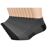 Eallco 10 Pairs Mens-Ankle-Socks Low Cut Breathable Cushioned Casual Socks 10 Pack