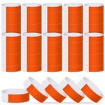 ASTARON Event Wristbands 200 Pcs Paper Wristbands for Events Waterproof Event Bracelets Arm Bands Orange Party Wristbands for Events Clubs Lightweight Concert Wristbands