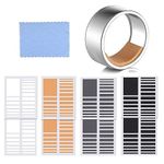 8 Sheets Invisible Ring Sizers Adjuster,Invisible Ring Sizer Adjuster and a Clean Cloth, Invisible Ring Sizers Adjuster for Loose Rings Spacer Silicone Guard Ring Clips Jewelry Ring Tightener