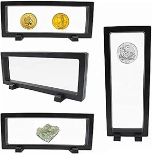 Caja De Exhibición, 4 Pcs Exhibición De Joyería Soporte, Flotante Para Mostrar, Caja De Exhibición De Monedas, para monedas, Joyas, Collares, Pendientes, Piedras De PET, Colgante De Joyería