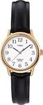 Timex Women's 20433 Easy Reader Black Leather Watch