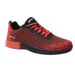 Pyramid Men's Path Lite Seamless Mesh Bowling Shoes, Red/Black, 11
