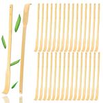 HOFASON Bamboo Back Scratcher 30 Pcs, Wooden Back Scratchers 16.5" Long Handle Traditional Polished Thick Body Massage Tool for Elderly Men Women Adults Eliminate Back Itching Family Nursing Gifts