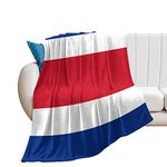 Ditooms Costa Rica Flag Blanket, Country Flag Throws, Plush Super Soft Warm Flannel Blanket for Couch Bed Sofa Cover Chair - Great Gift for Friend Men Women 50"x60"