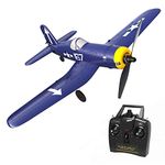 VOLANTEXRC RC Aeroplane F4U Corsair, 2.4 GHz Remote Controlled Aeroplane with 2 Batteries, 6 Axis Gyro Stabiliser, 4CH RC Tarpaulin RTF RC Plane for Beginners, Children, Adults