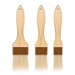 3pcs Pastry Basting Brushes, Oil Brush for Cooking Boar Bristle Brushes BBQ Brushes for Sauce Kitchen Brush Pastry Brush for Oil Egg Spread Marinade Sauce (Small + Medium+Large)