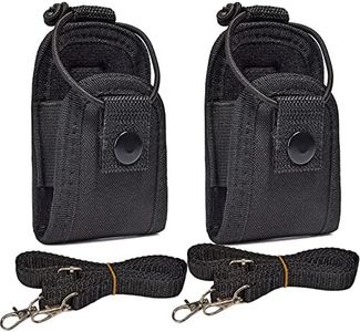 HYSHIKRA Universal Radio Case, Walkie-Talkie Nylon Holder Holster Case Pouch Bag Accessories for Baofeng UV5R Midland Motorola Talkabout Cobra Retevis Two Way Radio (Pack of 2)