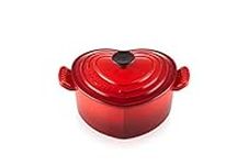 Le Creuset Enamelled Cast Iron Heart-Shaped Casserole Dish With Lid, 18 cm, 1.9 Litres, Cerise, 25105020602460