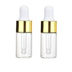 100 Pcs 3ml Clear Glass Dropper Bottles Refillable Empty Sample Vial Eye Dropper with Pipette Essential Oil Perfume Storage Containers For Aromatherapy Eye Dropper Cosmetics