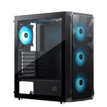 METHEI® Gaming Desktop Computer, (Core i5-12400F 4.40GHz, /16 GB DDR4 RAM, /512 GB NVMe SSD, /4 GB GT 1030 Graphics Card, /RGB Cabinet, /Win 11,MS Office 21 Trial)