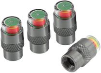 ST Shengtuo 2.5-2.8bar/36-40 PSI Car Tire Pressure Monitor Valve Stem Caps Sensor Indicator Easy to Read 3 Color Eye Alert, Aluminum Alloy CNC Machining，Pack of 4