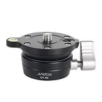 Andoer DY-50 Tripod Levelling Base, Panoramic Photography Tripod Head Aluminium Alloy 15° Tilt with 3/8 Inch Screw Spirit Level Replacement for Canon Nikon Sony DSLR Cameras