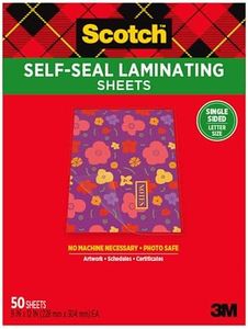 Scotch® Laminating Sheets, 9 in x 12 in, Letter Size Single Sided