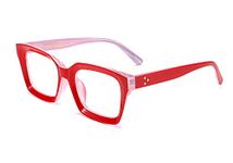 FEISEDY Classic Square Eyewear Non Prescription Clear Lens Glasses for Women Men Thick Frame Glasses B2461