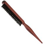 Sularpek Teasing Hair Brush,Back Hair Brush,Boar Bristle Hair Brush with Tail Handle,for Long Thick Curly Wavy Dry or Damaged Hair Reducing Hair Breakage