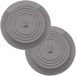 BEADNOVA Bathtub Water Stopper Tub Stopper Bathtub Bathtub Drain Plug Bathtub Stopper Plug Silicone Tub Stopper Universal Bathtub Stopper Tub Stopper for Drain (6 Inches, 2 Pack, Grey)