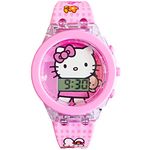 Brishti Cute Cat Multicolor Glowing Light Digital Wrist Watch Cum Toy for Girl's (Best Return Gift for Boy's and Girl's)