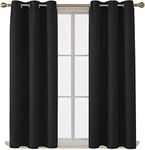 AR Ware Black Blackout Curtains - 2 Panels Drapes Eyelet Thermal Curtains for Living Room and Bedroom - Energy Saving - Soundproof lightweight curtains (90 x 90 inches)