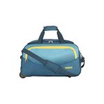 American Tourister Ohio Polyester 65 Cms Wheel Travel Duffle Bag (Blue), W-30 CM