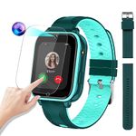 2024 Kids Smart Watch, Watch Phone with 2 Way Call, SOS Anti-Lost, Calculator, Alarm Clock, Kids Games, IPX8 Water Resistance, 4G Kids Smartwatch Phone Fashion Smart Watch for Boys Girls Gifts (Green)