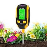 RUIZHI Soil pH Meter, 5-in-1 Soil Meter, Soil Tester, Digital Plant Soil Moisture Meter with Temperature/Moisture/Light for Gardening, Farming, Lawn, indoor and outdoor plants（S2）