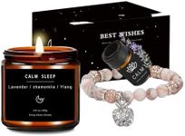 DAMCONME Bracelet for Woman,Essential Oil Diffusers,Lava Rock Bracelet,Birthday Thanksgiving Christmas Gifts-Anxiety Relief Gift Set for Women (Bracelet,Essential Oil Diffusers,Scented Candle)