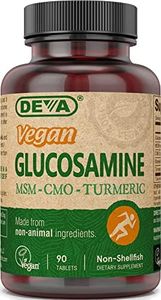 Deva Vegan Vitamins Glucosamine, MSM, CMO, 90 Tablets