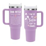 Vprontse Friendship Gifts for Women - Best Friend Gift - Soul Sister Gifts, Best Friend Birthday Gifts for Women, Gifts for Coworker, Bestie Gifts, Soul Sister Tumbler（40 oz，with Lid and Straw）