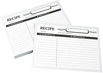 Home Advantage Farmhouse Rustic Double Sided Recipe Cards 5x7 (50, Gray)