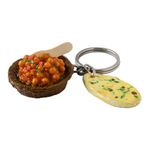 Esmaric CholeKulche Food Miniature Keychains | Best Souvenir Gift 100% Made in India | Keyring For All Ages.