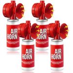 Saillong 4 Pack 1.4oz Boat Air Horn for Safety, Loud Marine Air Horns Can, Mini Small Blow Fog Bear Air Horn, Emergency Use for Sporting Events, Boat, Animal Alarm, Meet Us Coast Guard