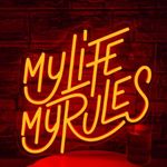 SIGNSHIP Neon Sign My Life My Rules Dimmable Neon Signs for Wall LED Letter Neon Lights Sign for Home Bar Wedding Man Cave Beer Cafe Bistro Club Party Decor Girl Gift