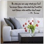 ACEFAST INC Be Who You Are Dr.seuss Quote Wall Sticker Vinyl Decal Home Decor Art Lettering