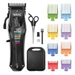 WAHL Colour Pro Rechargeable Pet Clipper, Clippers with Coded Combs, Full Coat Grooming for Dogs, Low Noise, Corded/Cordless Dog Clippers, Black