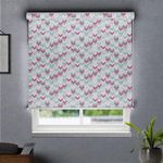 HIPPO Printed Blackout Indoor Roller Blinds for Windows Chevron Design Rolling Curtains Corded Roll Up and Down Blind for Home Office (4X9 FT)