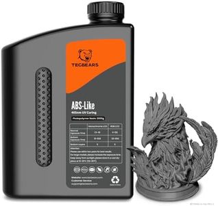 TECBEARS 2kg ABS-Like Resin for 3D Printer, 405nm UV-Curing Photopolymer Resin for LCD/DLP/SLA Printers, Excellent Toughness and High Precision, 2000g Dark Grey