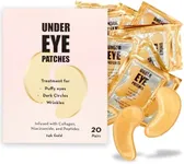 Elizabeth Mott Under Eye Patches with 24K Gold, Collagen, Niacinamide & Peptides - Hydrating & Brightening Eye Mask for Puffy Eyes and Wrinkles - Gifts for Women, Cruelty Free