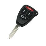 BROVACS Replacement Key Shell Compatible with DODGE JEEP CHRYSLER MITSUBISHI Keyless Entry Remote Key Case Fob 3 Buttons + Panic 4 BTN PG751D