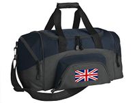 SMALL England British Flag Gym Bag Deluxe United Kingdom Travel Duffel Bag