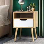 Oikiture Bedside Table Drawers Side