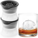 Tovolo Baseball Shaped Ice Molds, Set of 2 - Large Ice Mold Gift Set - Sports Themed Unique Ice Mold Chills Drinks - Odor-Free Freezer Storage, Dishwasher-Safe with Silicone Plunger