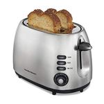 Hamilton Beach 2 Slice Extra-Wide Slot Toaster with Sure-Toast Technology, Shade Selector, Bagel Setting, Brushed Stainless Steel (22220)