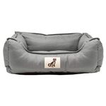 allpetsolutions Waterproof Dog Bed Large - Removable Machine Washable Hardwearing Basket Scratch Proof Oxford Fabric - Water Resistant Comfy Bed for Home or Dog Crate - Grey 90x70x20cm