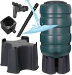 LARGE 230L Garden Water Butt Set Including Tap With Stand and Kit Tall Water Collector 95x59x59cm