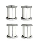 WSK Premium Hardware 8 Inch Stainless Steel Glossy Finish Sofa Furniture Leg Pack of 4 Pcs SL1108H8-004