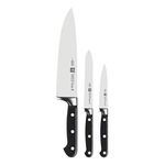 ZWILLING Professional S 3-Piece Razor-Sharp German Starter Knife Set, Made in Company-Owned German Factory with Special Formula Steel perfected for almost 300 Years, Dishwasher Safe,Black