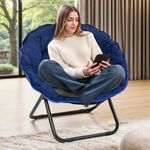 Folding Faux Fur Saucer Chair,Porta