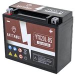 Battanux YTX20L-BS Battery & Motorcycle Battery, Sealed SLA/AGM 12V20Ah ATV/UTV/Snowmoble/Motor bike Battery Maintenance Free & No tools for installation & Advanced Technology & Environmental